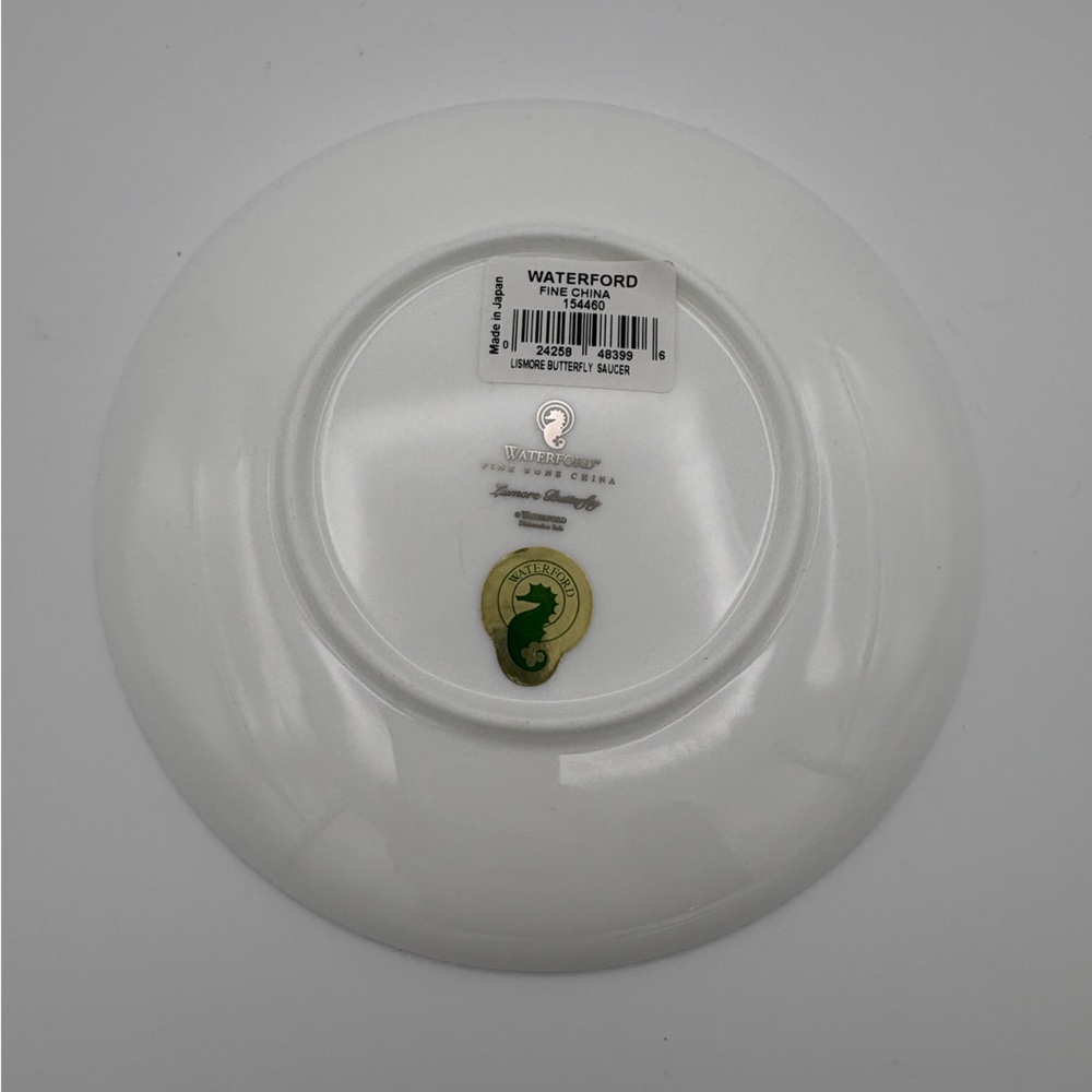 WATERFORD Lismore Butterfly Coffee Cup And Saucer Fine Bone China - Picture 11 of 12